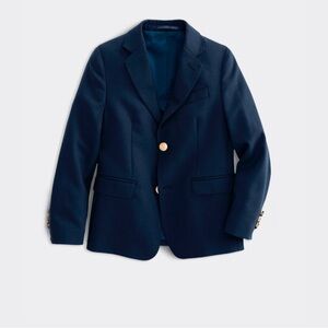 Kids' Stretch Navy Wool Blazer